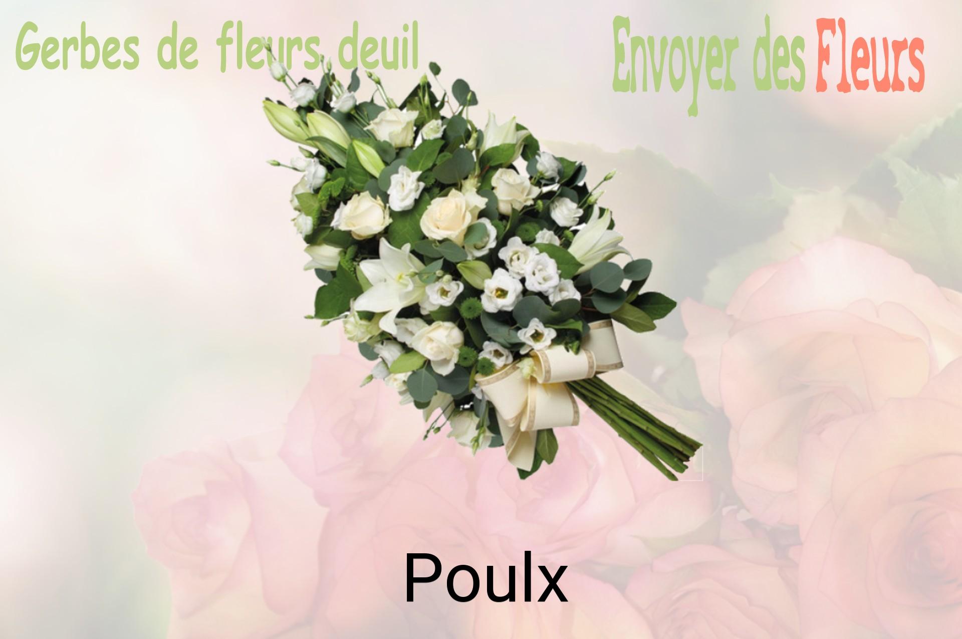 Gerbe de fleurs de deuil livrée à Poulx